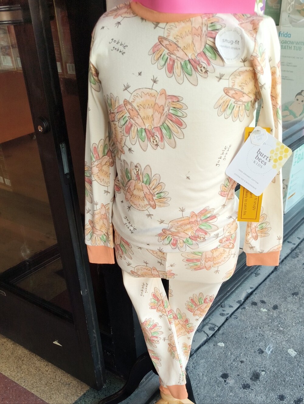 Burt's Bees 3T Turkey Print Pajama Set